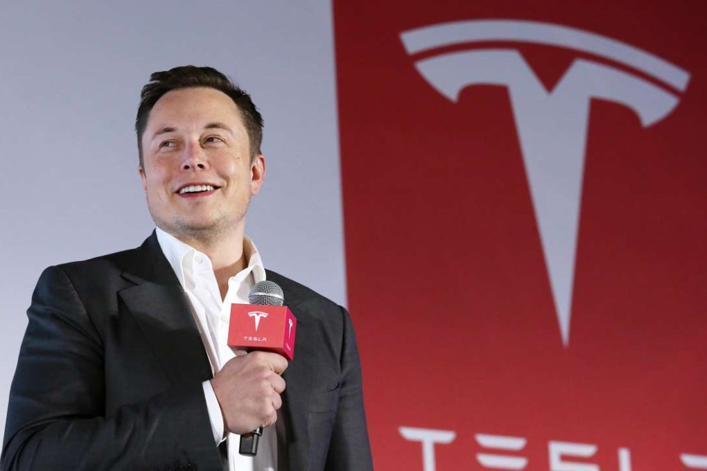 Tesla Motors CEO Elon Musk speaks to the media in Hong Kong in January 2016. He called Hong Kong a ‘beacon city’ for electric vehicles. Photo: Nora Tam