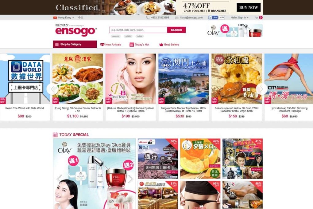 A screen image of BeeCrazy, an online company that claims to have 1.6 million members in Hong Kong. Photo: SCMP Pictures