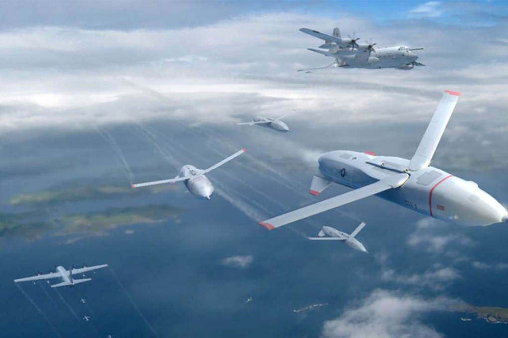 The Defence Advanced Research Projects Agency, or Darpa, wants to develop drones called "Gremlins" that can be deployed in swarms from a C-130 transport plane and retrieved later. Photo: Darpa
