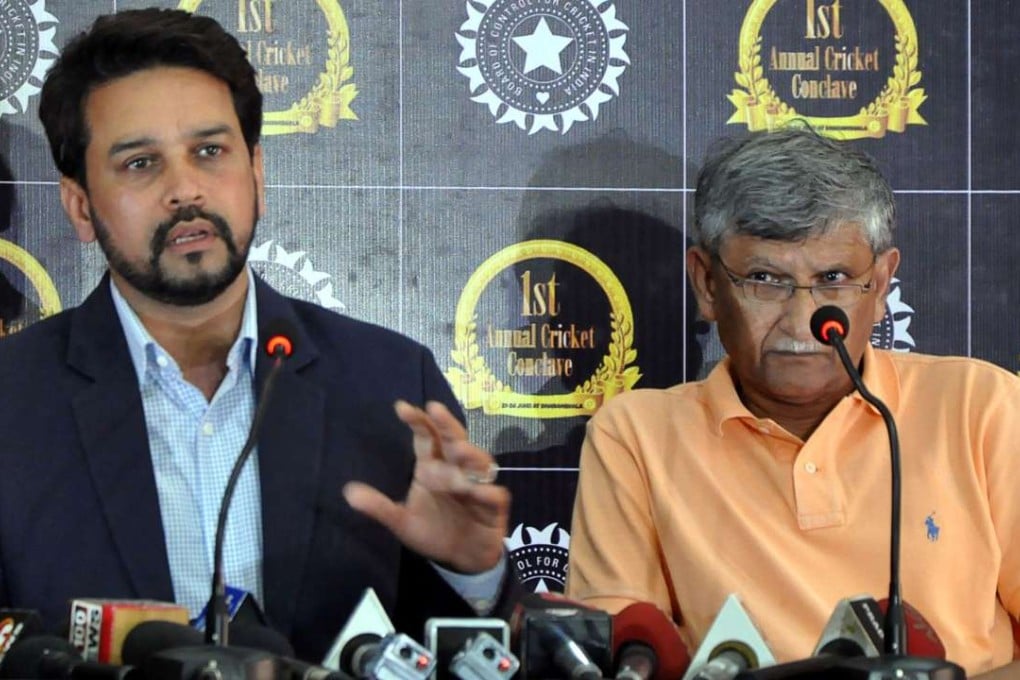 Anil Kumble, the newly appointed coach of the Indian cricket team, speaks at a media conference in Dharamsala on Thursday. Photo: AFP