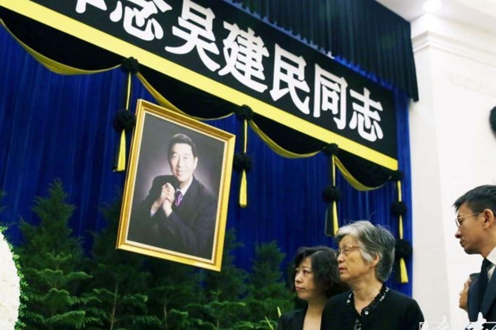 People at late diplomat Wu Jianmin’s funeral in Beijing on Friday. Wu died in a car crash last weekend. Photo: SCMP Pictures