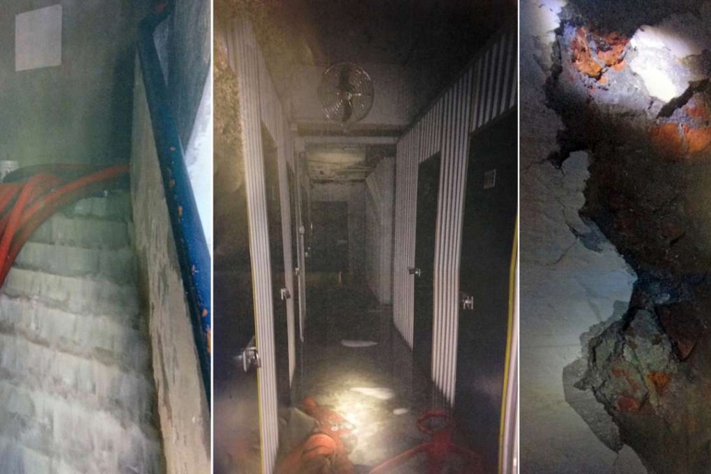 Photos taken by firefighters inside the industrial building in Ngau Tau Kok. Photos: SCMP Pictures