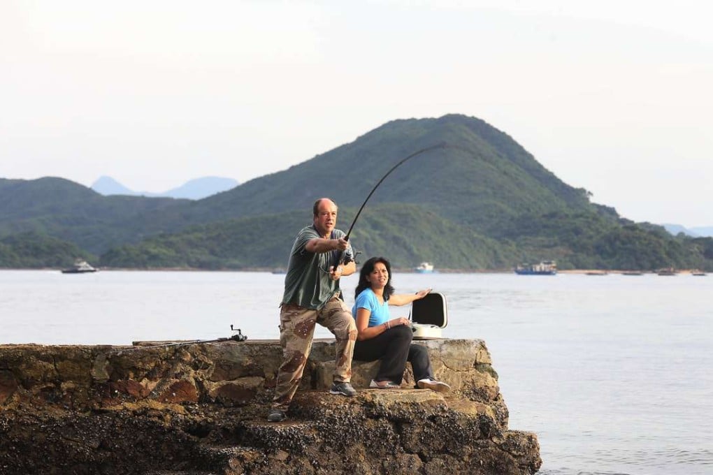 Mike and Lizzie Sharp fishing in Hong Kong. Photo: Dickson Lee