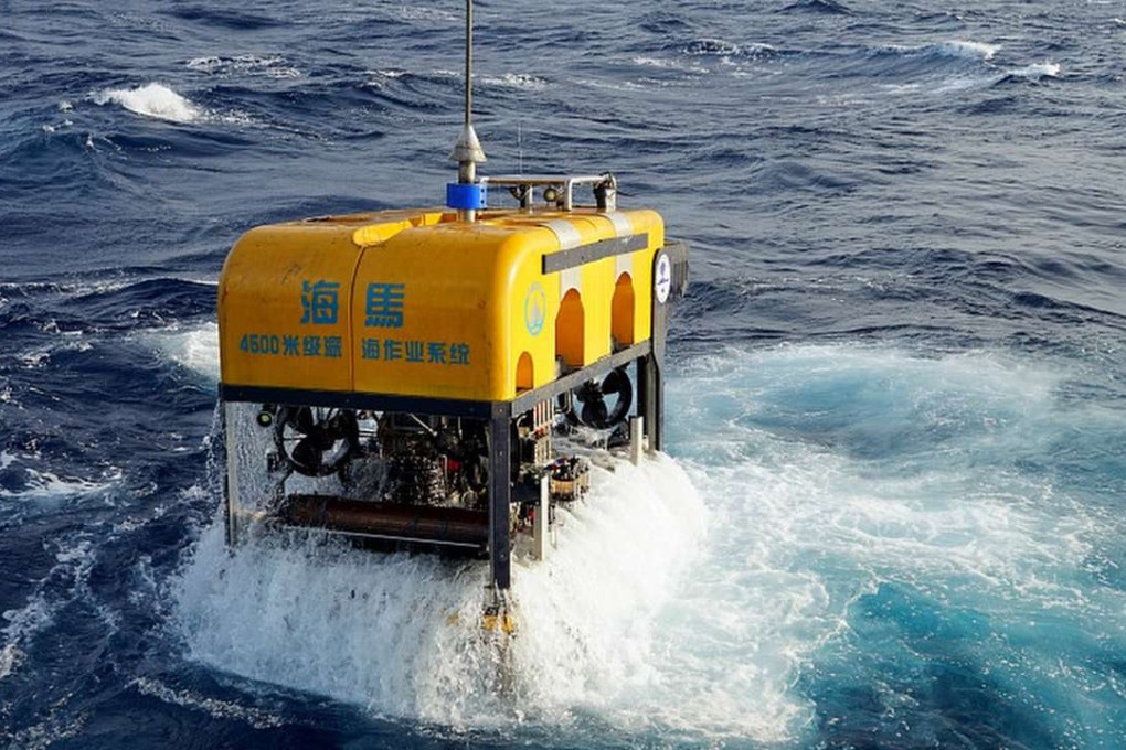 The latest missions were carried out with a remote-controlled diving vessel made in China named Seahorse. Photo: Guangzhou Marine Geological Survey