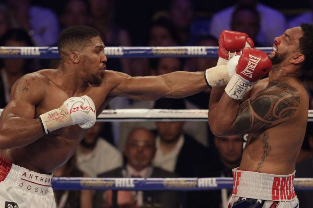 Anthony Joshua was never troubled in his world title defence against Dominic Breazeale. Photo: Reuters