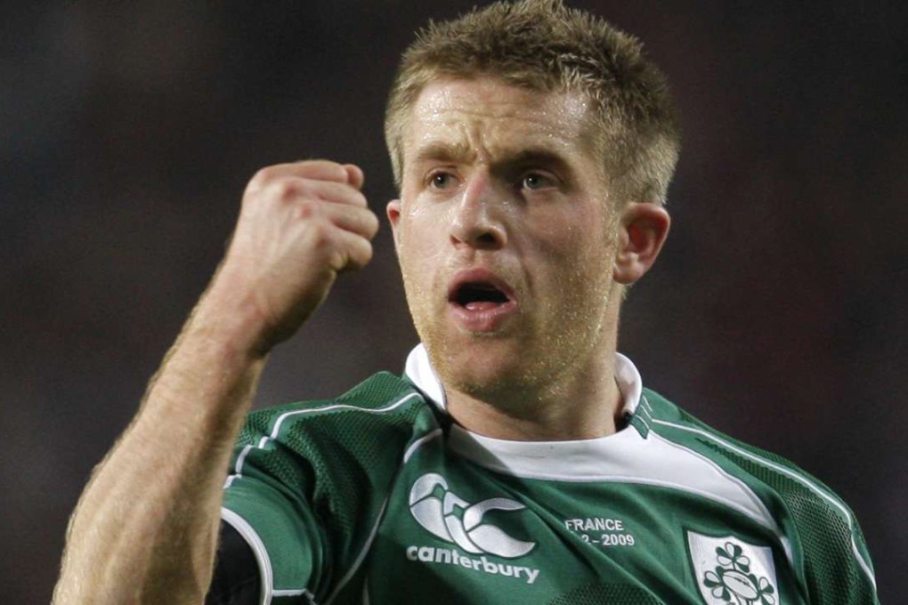 Ireland's Luke Fitzgerald celebrates victory against France during their Six Nations match at Croke Park in Dublin in 2009. Photo: AP