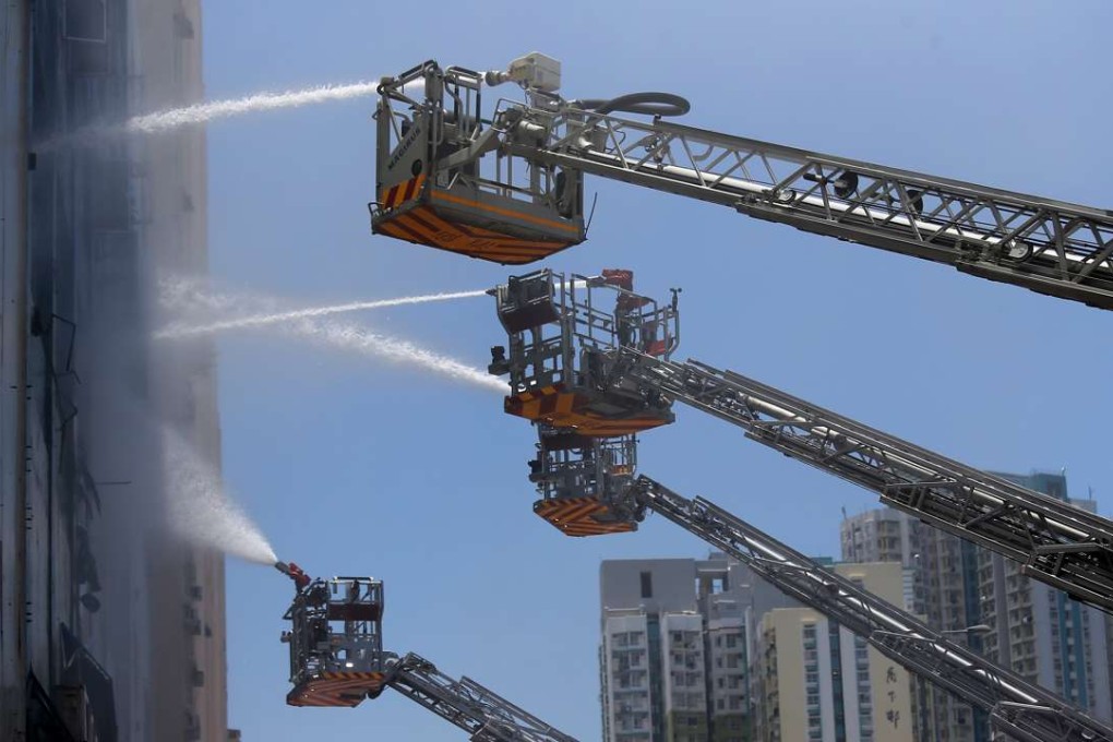 Flames raged at the Amoycan Industrial Centre for five days. Photo: Dickson Lee