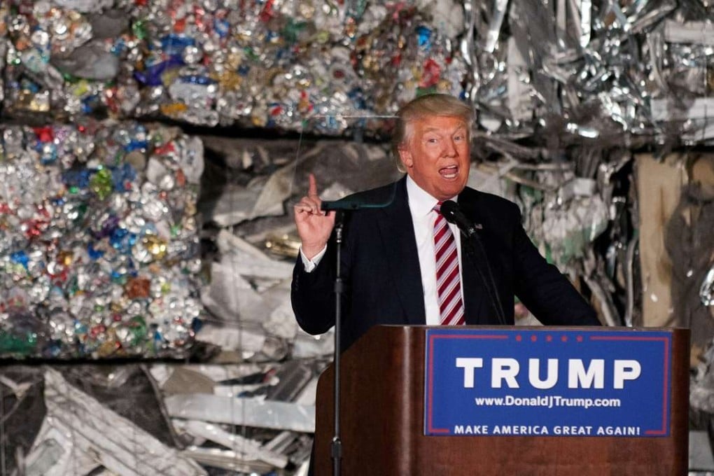 Presumptive Republican presidential candidate Donald Trump delivers a trade speech in Monessen, Pennsylvania, on Tuesday. Photo: AFP