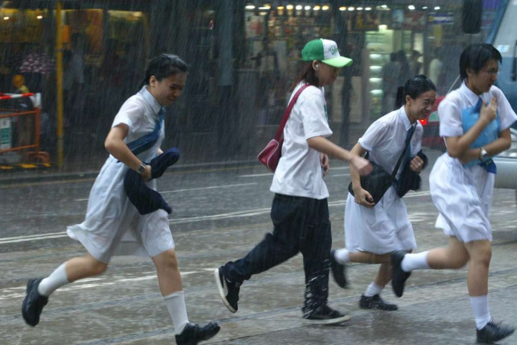 The Education Bureau has tried to clarify its school closure policy during heavy rain. Photo: SCMP