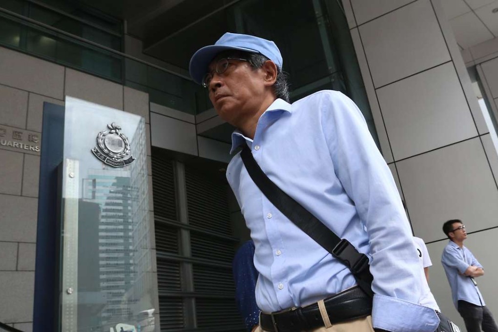 Bookseller Lam Wing-kee leaving police headquarters in Wan Chai. Photo: K. Y. Cheng