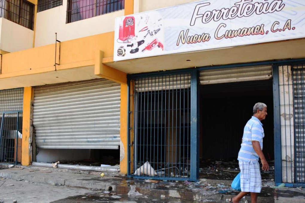 Looted stores in Cumana, Venezuela, where police arrested 400 people earlier this month after the country's food crisis erupted into looting. Photo: AFP