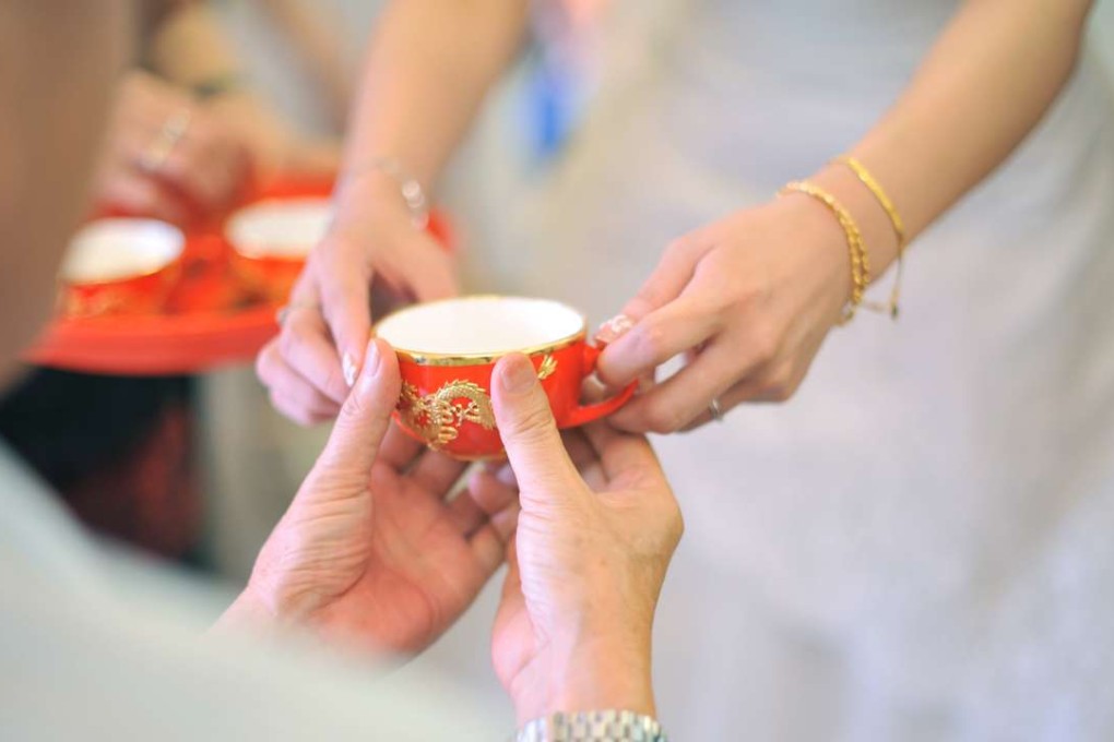 A traditional Chinese wedding ritual.