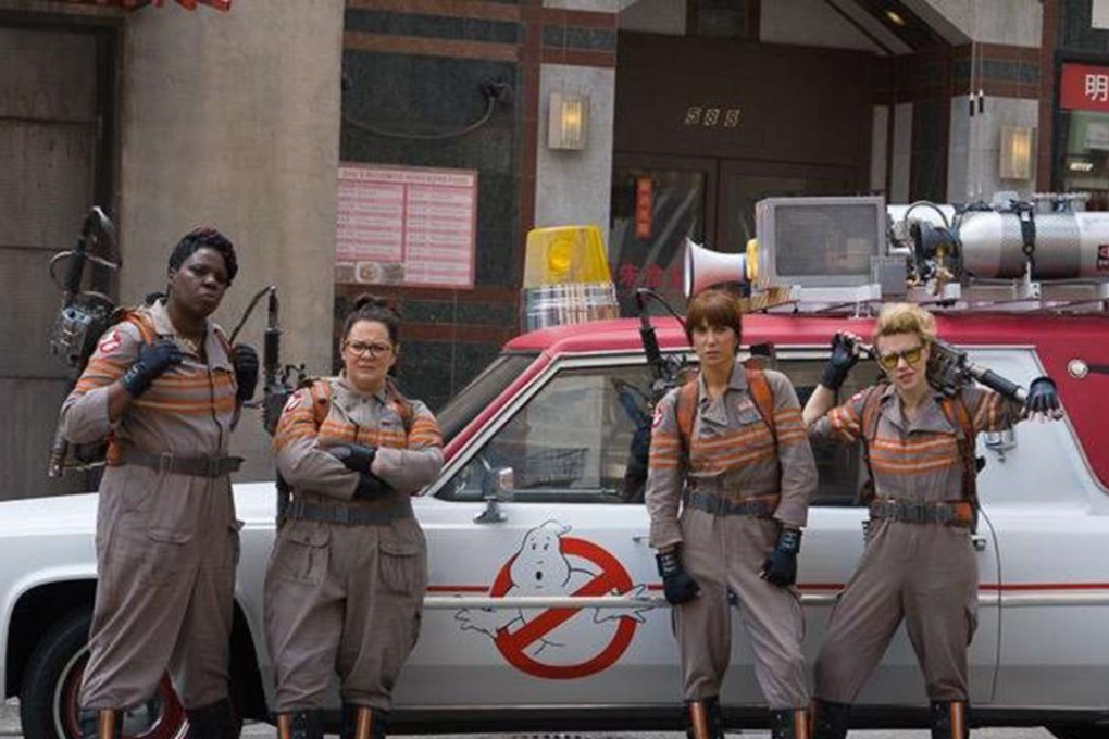From left: Leslie Jones, Melissa McCarthy, Kristen Wiig and Kate McKinnon as the new Ghostbusters team.