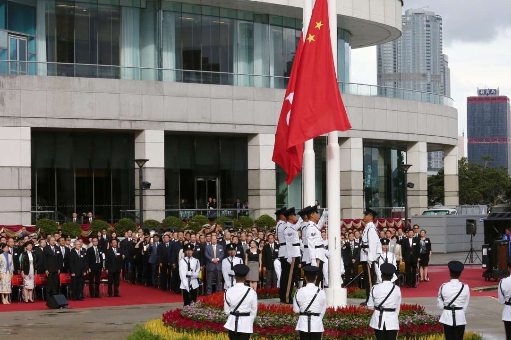 The chief executive listed his administration’s achievements as well as the challenges ahead for Hong Kong. Photo: Jonathan Wong