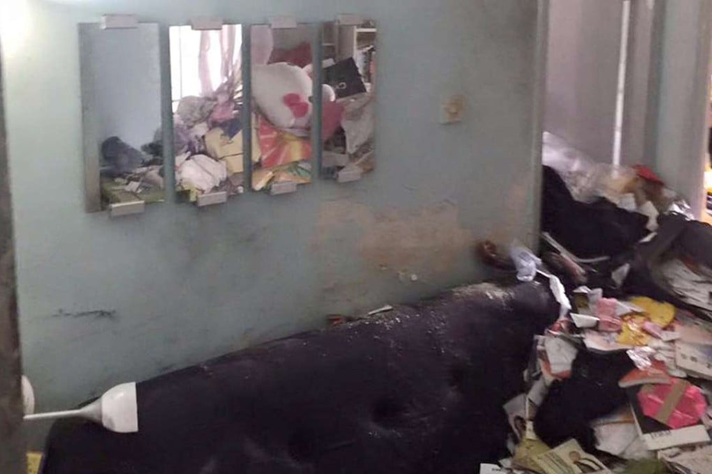 The tenant had to remove some of her belongings before people could enter the flat. Photo: SCMP Pictures