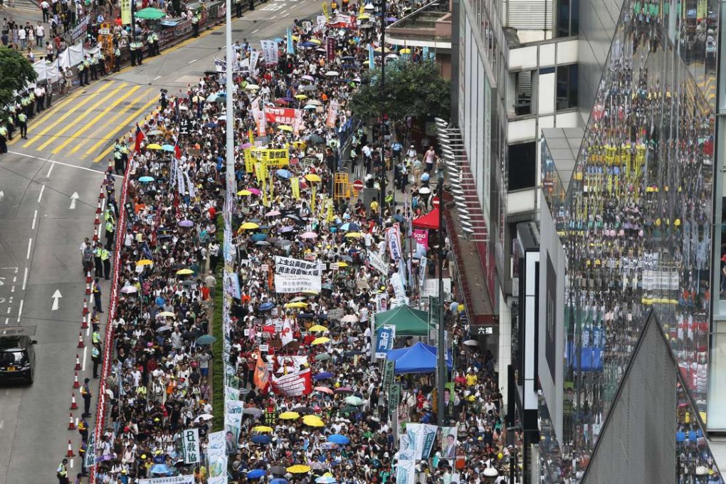 The Civil Human Rights Front July 1st rally. Photo: Sam Tsang
