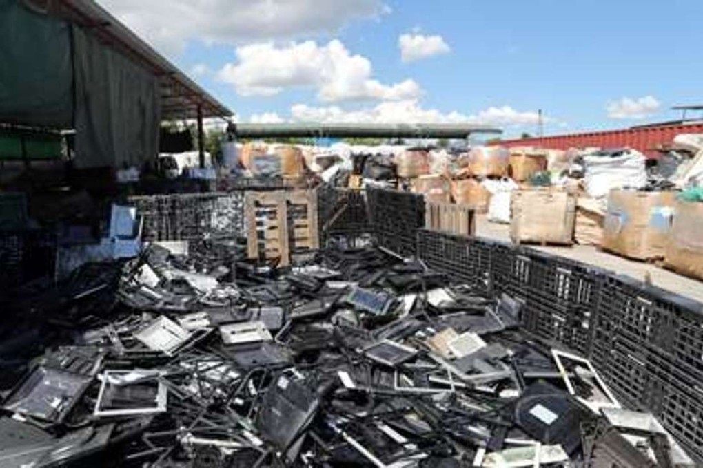 Illegal e-waste is piling up in Yuen Long. Photo: Bruce Yan