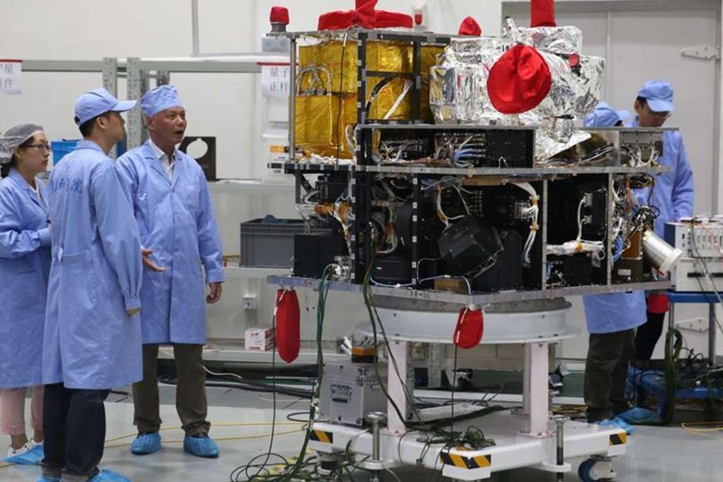 Checks on the quantum satellite have finished and it will soon be sent to the launch centre in Inner Mongolia. Photo: Xinhua