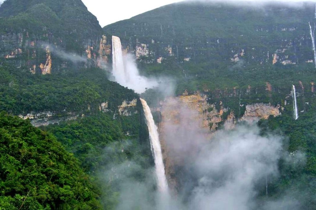 The famed Gocta waterfalls are reputedly the third-highest set of falls in the world, with a total height of more than 700 metres. The second set of falls boasts a drop of more than 500 metres. Photo: Wikipedia