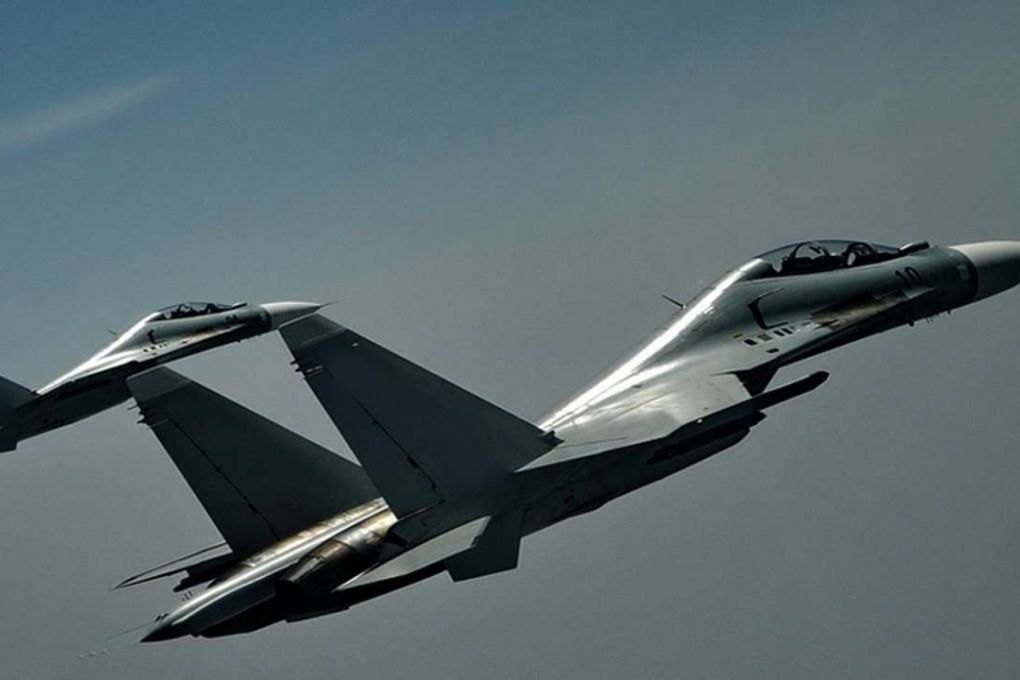 Two Su-30 fighter jets encountered ‘provocative actions’ by a pair of Japanese F-15 jets in the East China Sea ADIZ. Photo: SCMP Pictures