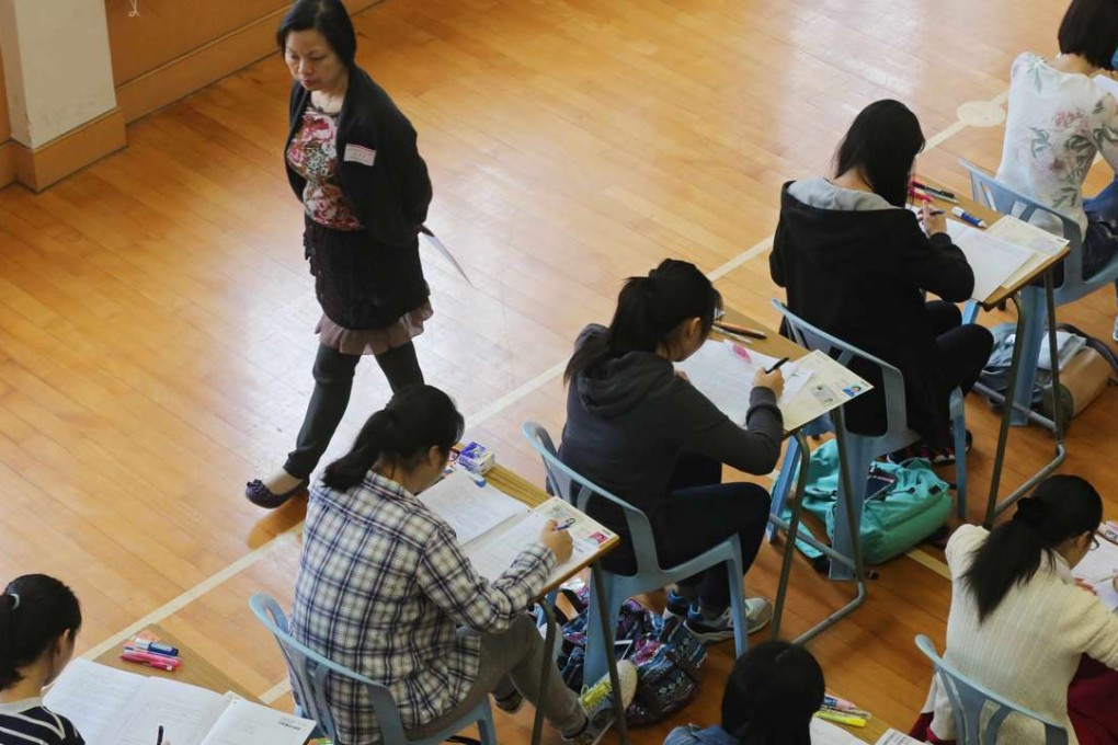 In sharp contrast to the computerisation of knowledge at the university level, secondary school teachers and students in Hong Kong still rely mostly on pen and paper. Photo: SCMP Pictures