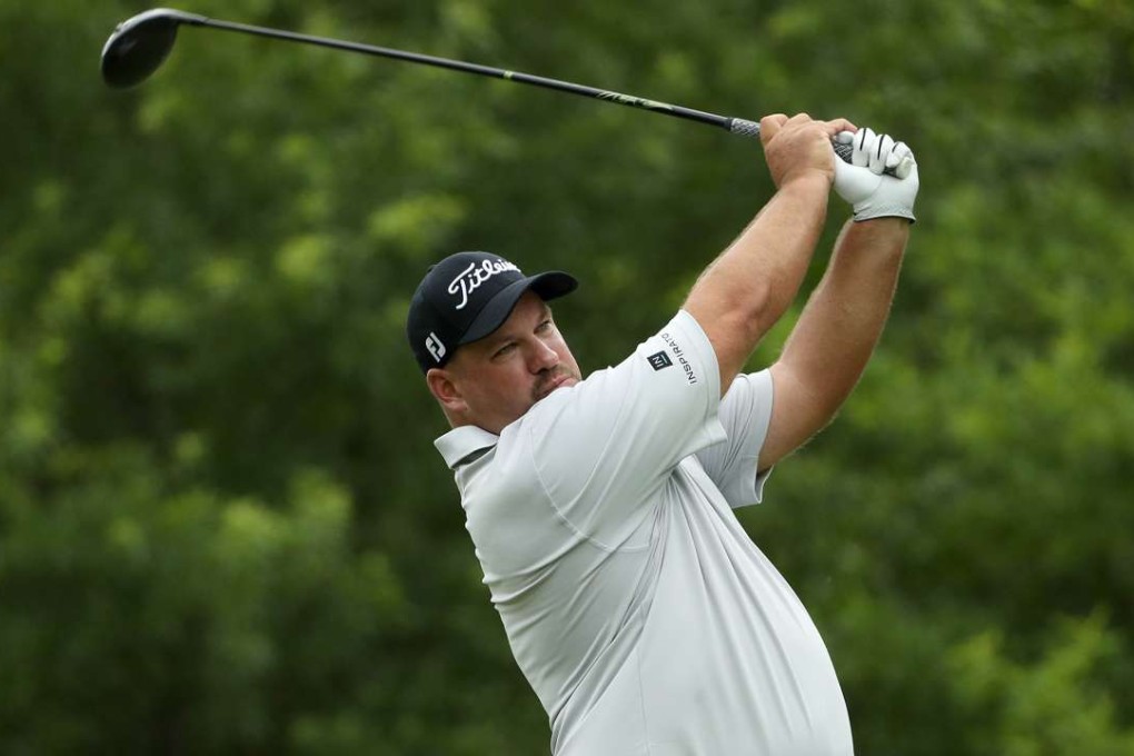 Brendon de Jonge of Zimbabwe during the first round of the Quicken Loans National at Congressional Country Club. Photo: AFP