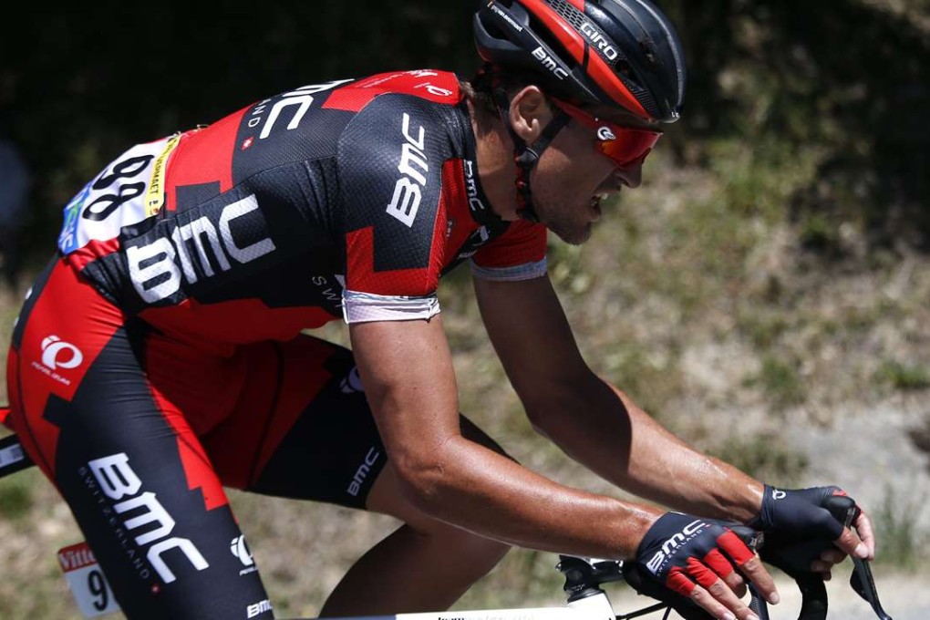 Greg Van Avermaet does the hard yards during the fifth stage of the Tour de France. The Belgian won the stage and also became the overall leader. Photo: EPA