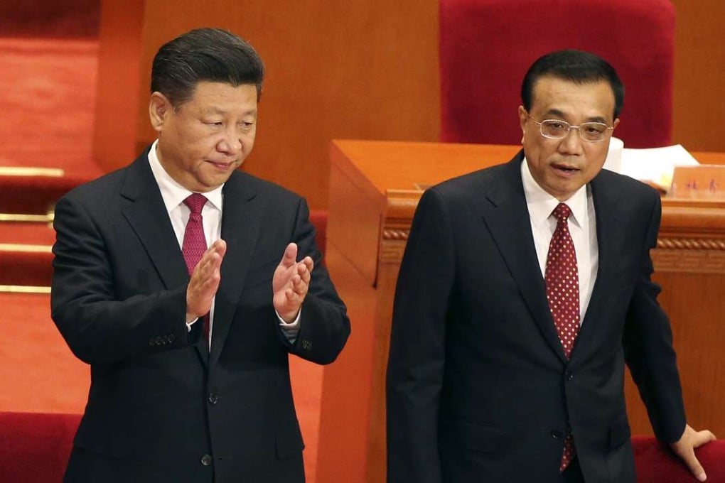 Chinese President Xi Jinping, left, and Premier Li Keqiang attend a ceremony to mark the 95th anniversary of the founding of the Communist Party of China at the Great Hall of the People in Beijing on July 1, 2016. Photo: AP