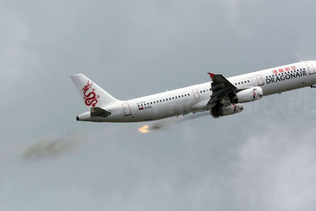 Cathay Dragon flight KA212 on its departure from Hong Kong International Airport on Tuesday. Photo: SCMP Pictures