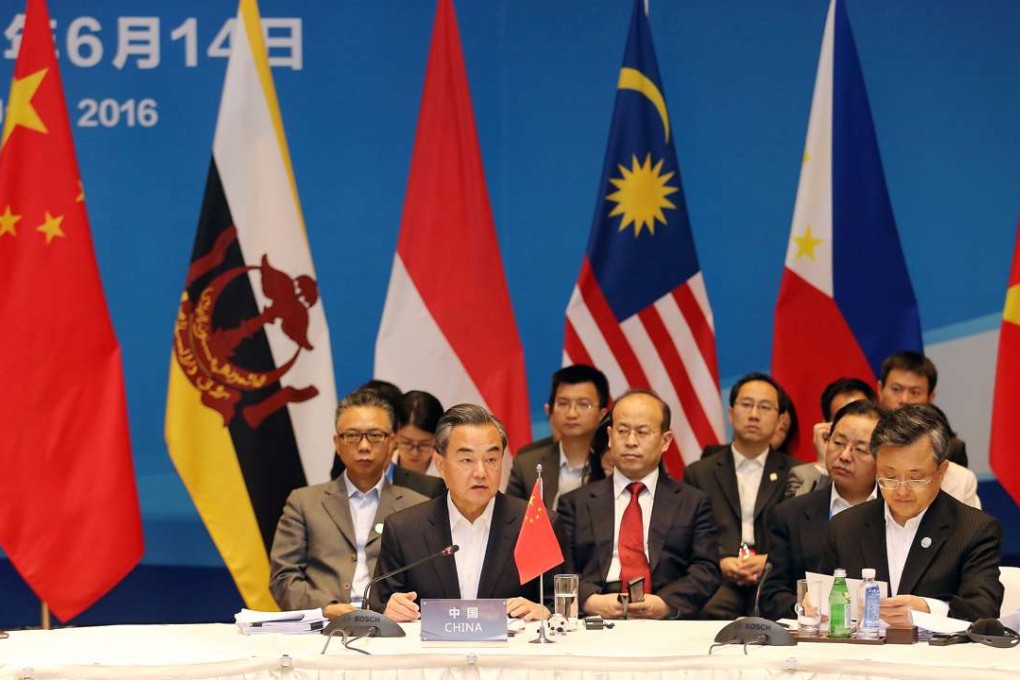Foreign Minister Wang Yi speaks on June 14 during the Asean-China foreign ministers' meeting in Yuxi, Yunnan province. Photo: Reuters