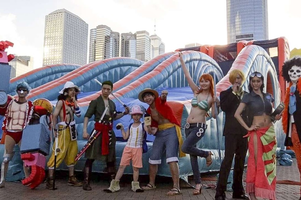 One Piece anime characters and water slides feature at the One Piece Carnival in Central. Photo: We Love Carnival