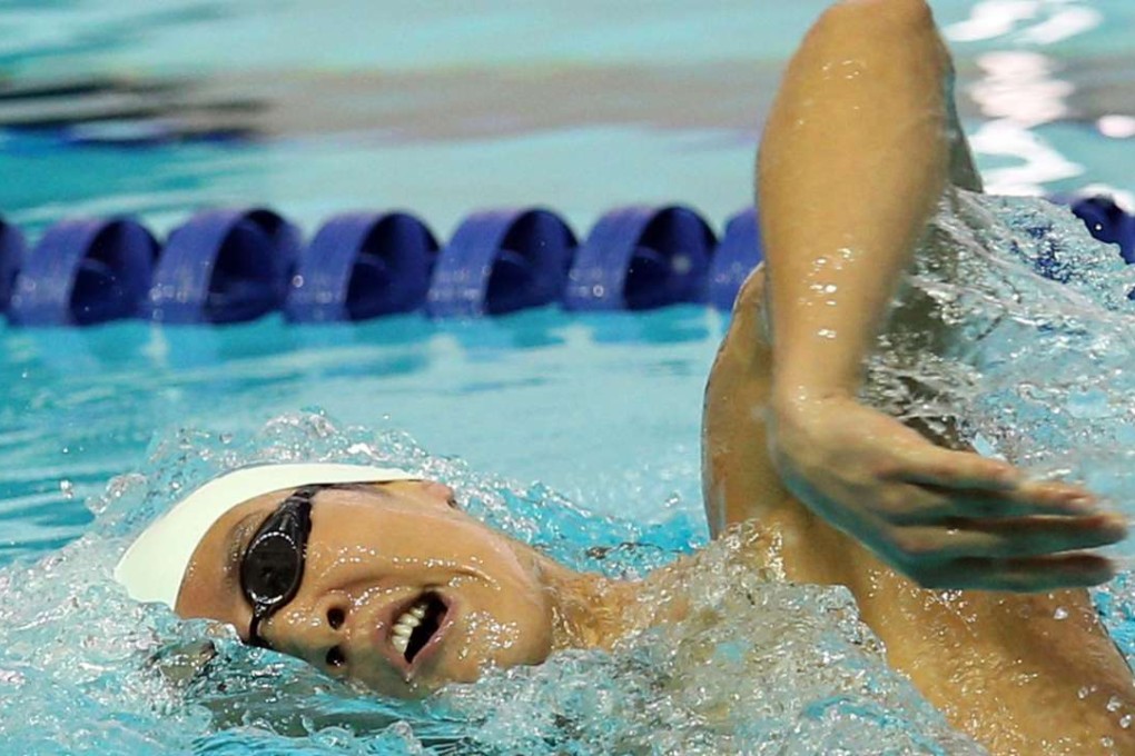 South Korea's Park Tae-hwan competing in the final of the men's 1500 metre freestyle during the 88th Dong-A swimming competition in the southern city of Gwangju on April 25, 2016. Photo: AFP
