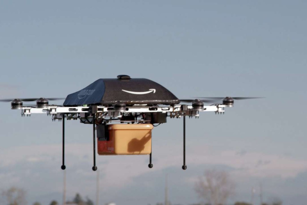 Amazon ’s CEO Jeff Bezos has said there is no reason why drones can't help get goods to customers within 30 minutes or less. Photo: AP