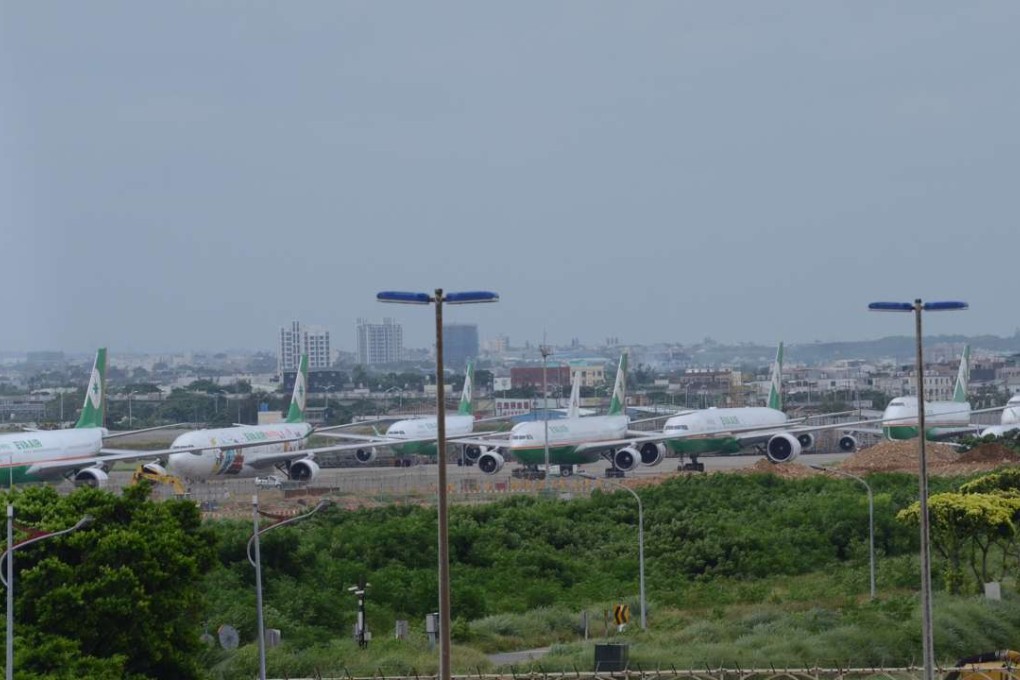 Passenger planes on the tarmac at Taiwan Taoyuan International Airport. Photo: CNA