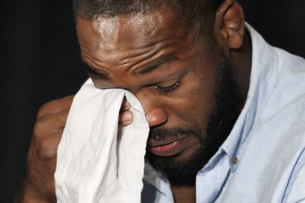 Jon Jones speaks during a news conference in Las Vegas. Jones. Photo: AP