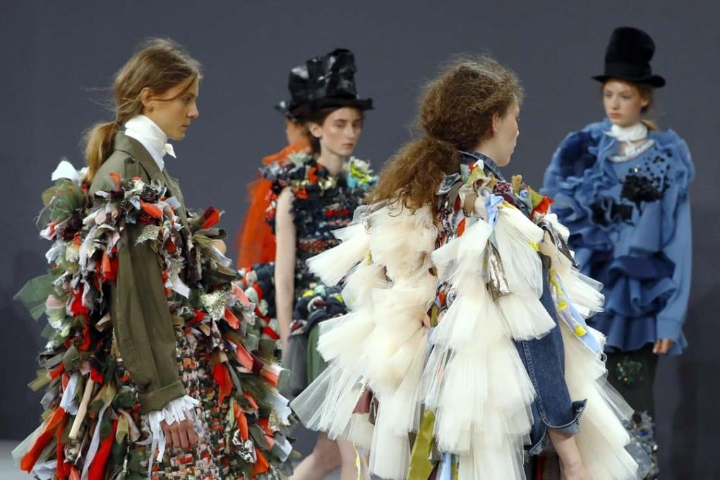 Models present creations for Viktor & Rolf’s autumn/winter 2016-17 haute couture collection in Paris. Photo: AFP