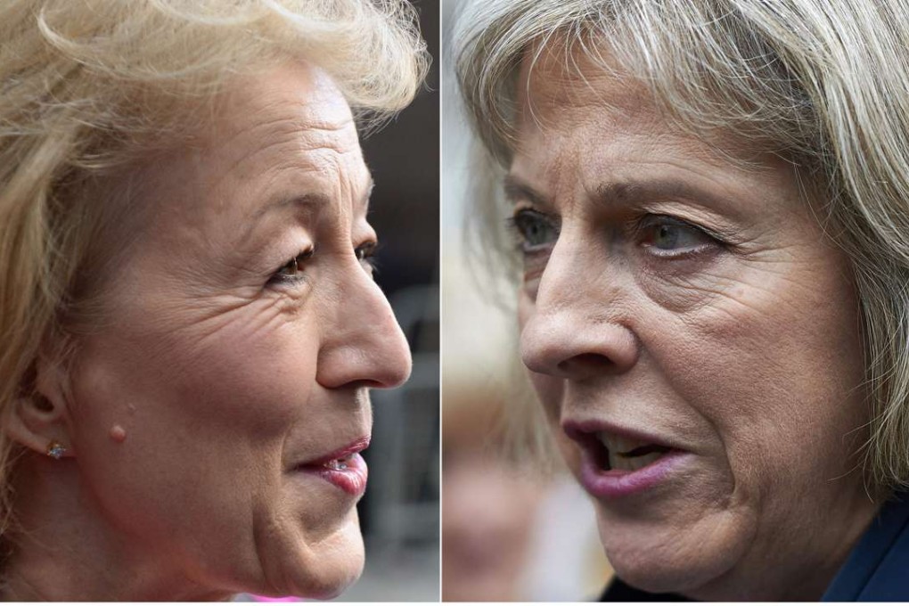 This combination photo shows Conservative party leadership candidate Andrea Leadsom (left), and the frontrunner in the race, British Home Secretary Theresa May. Photo: AFP
