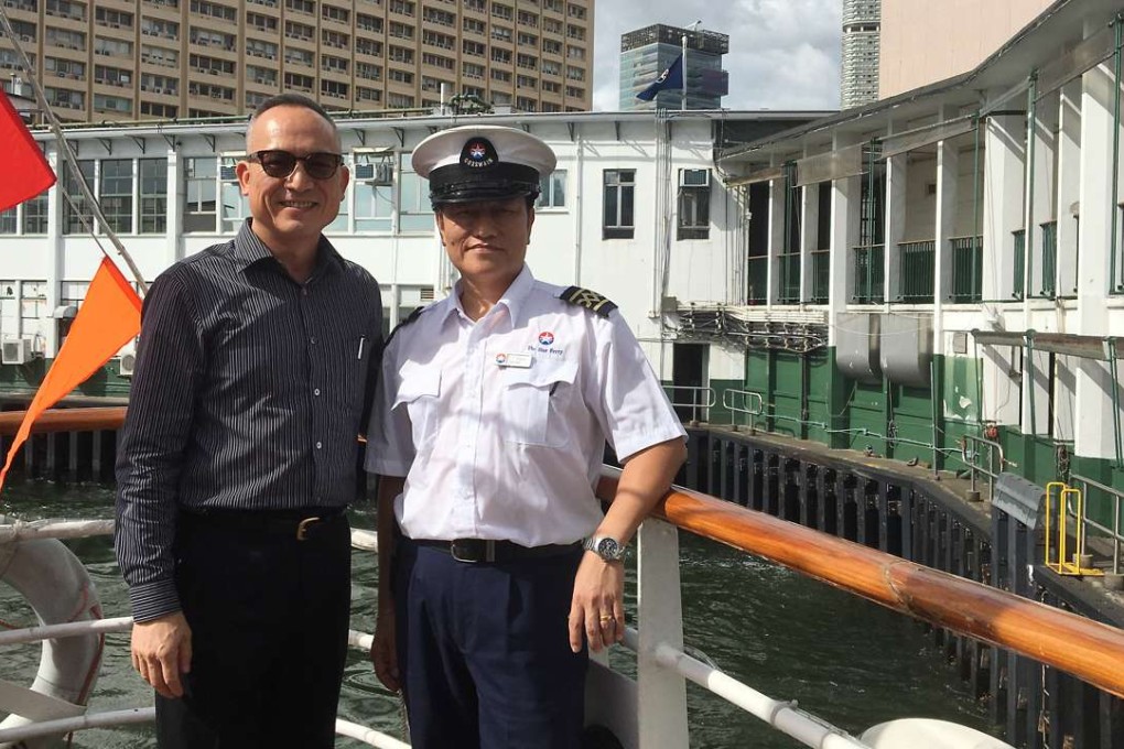 Samson Leung (left) and Kwok cho-ta worry about a Star Ferry labour shortage. Photo: Lauren Chan