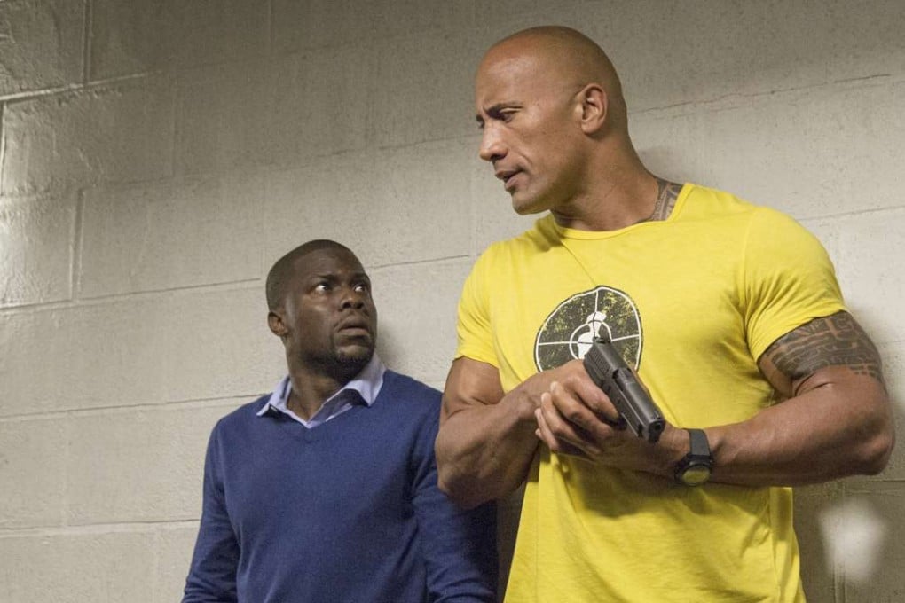 Dwayne Johnson and Kevin Hart in buddy comedy Central Intelligence (category: IIA), directed by Rawson Marshall Thurber.