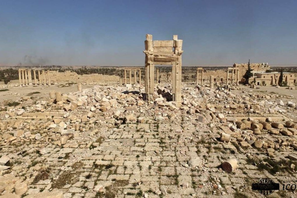 The Temple of Bel in the ancient Syrian city of Palmyra after it was partially destroyed by Islamic State Jihadists in September 2015. Photo: AFP