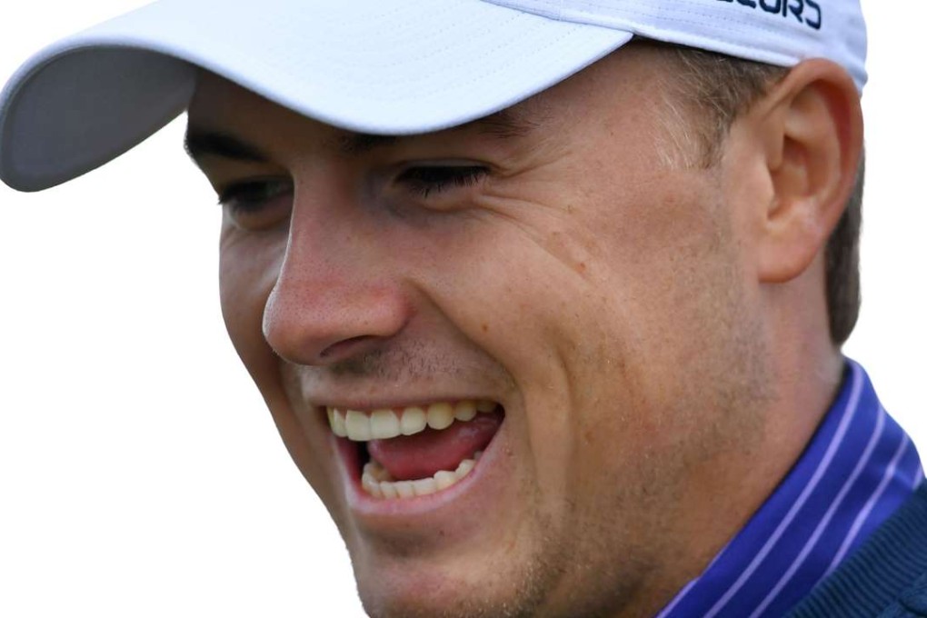 US golfer Jordan Spieth smiles as he leaves the 4th tee during practice on July 11, 2016, ahead of the 2016 British Open Golf Championship at Royal Troon in Scotland. AFP PHOTO / BEN STANSALL / RESTRICTED TO EDITORIAL USE