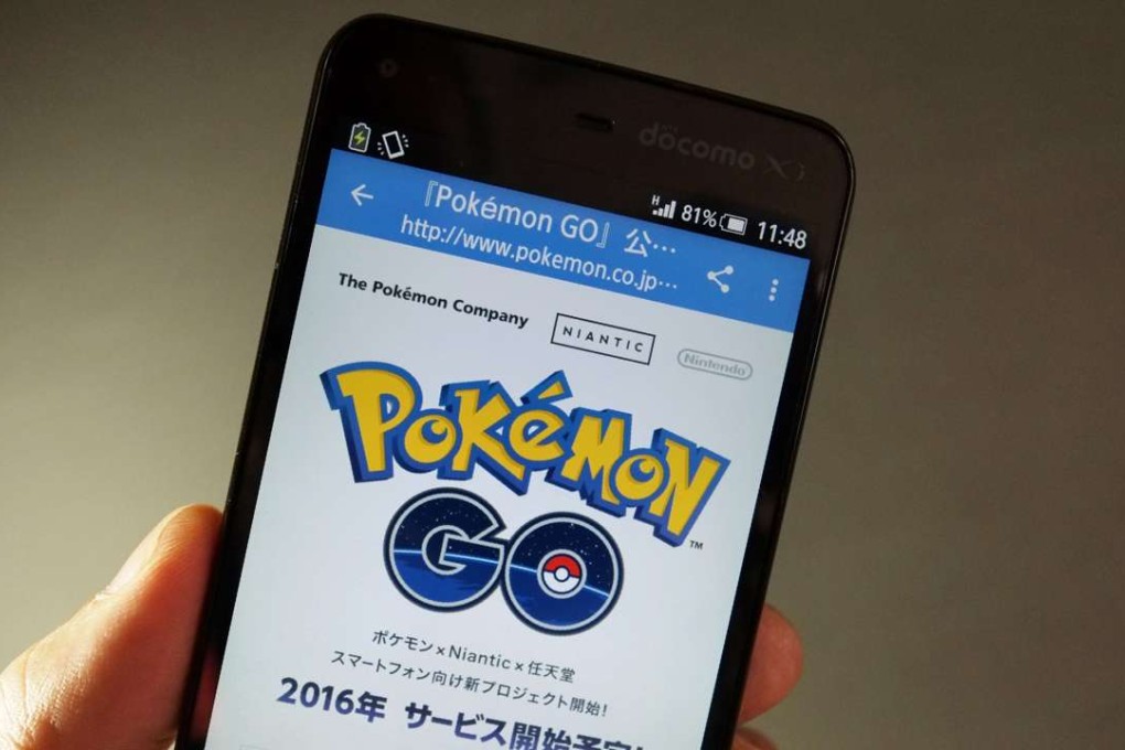 A Japanese website announces the latest information for Pokemon Go. Photo: AFP