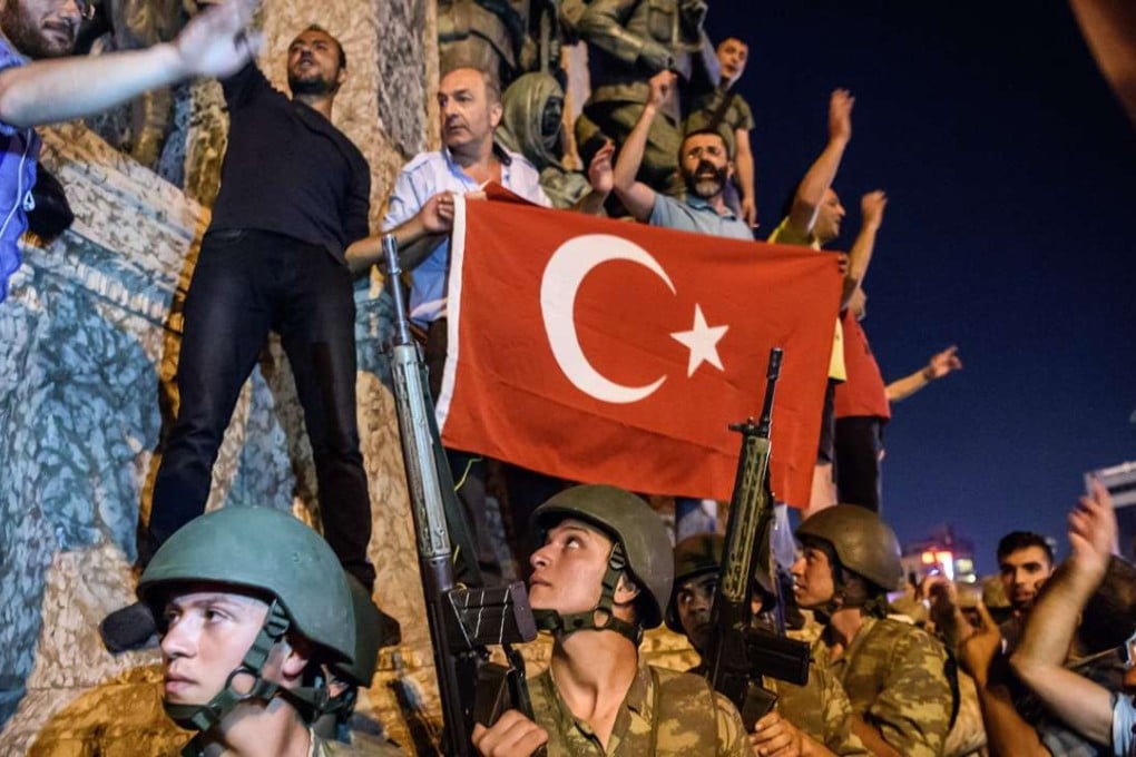 Protesters rally against the military coup in Istanbul. Photo: AFP