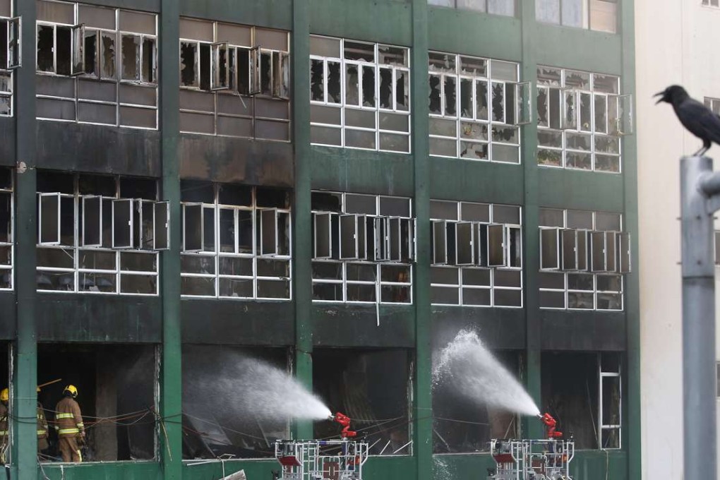 The Ngau Tau Kok blaze broke out in an area containing numerous mini-storage facilities. Photo: Sam Tsang