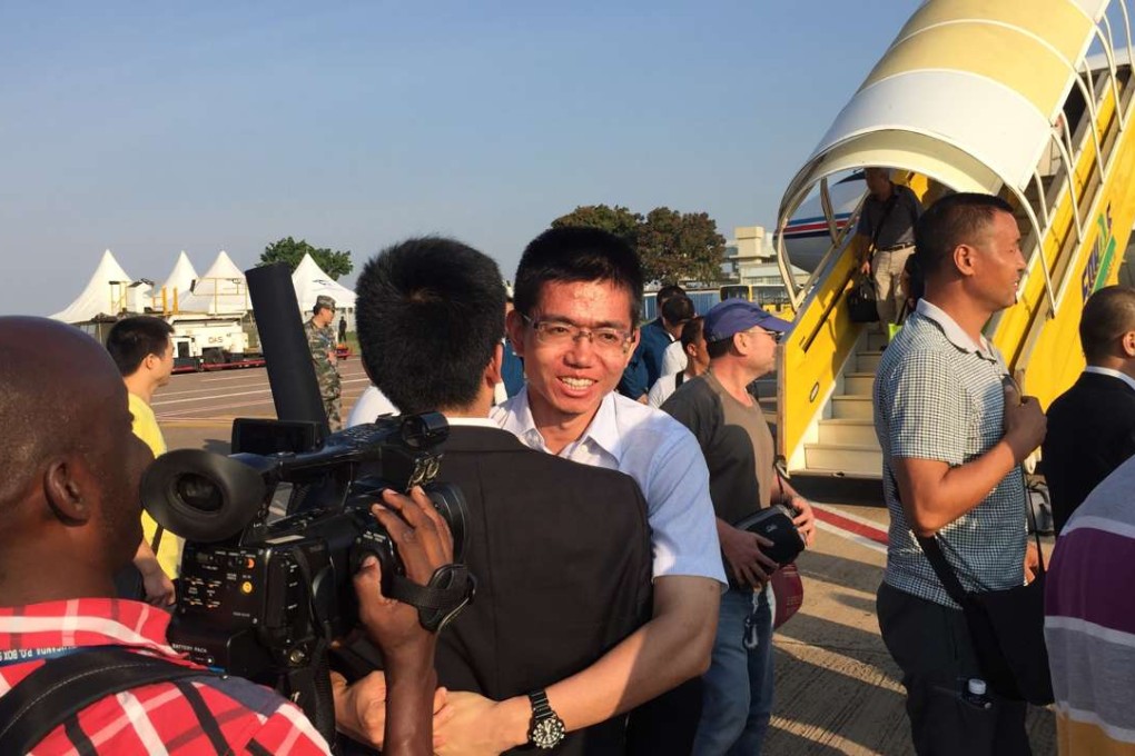 Chinese people evacuating from South Sudan arrive at Entebbe International Airport about 40km south of Uganda's capital Kampala on Saturday. Photo: Xinhua