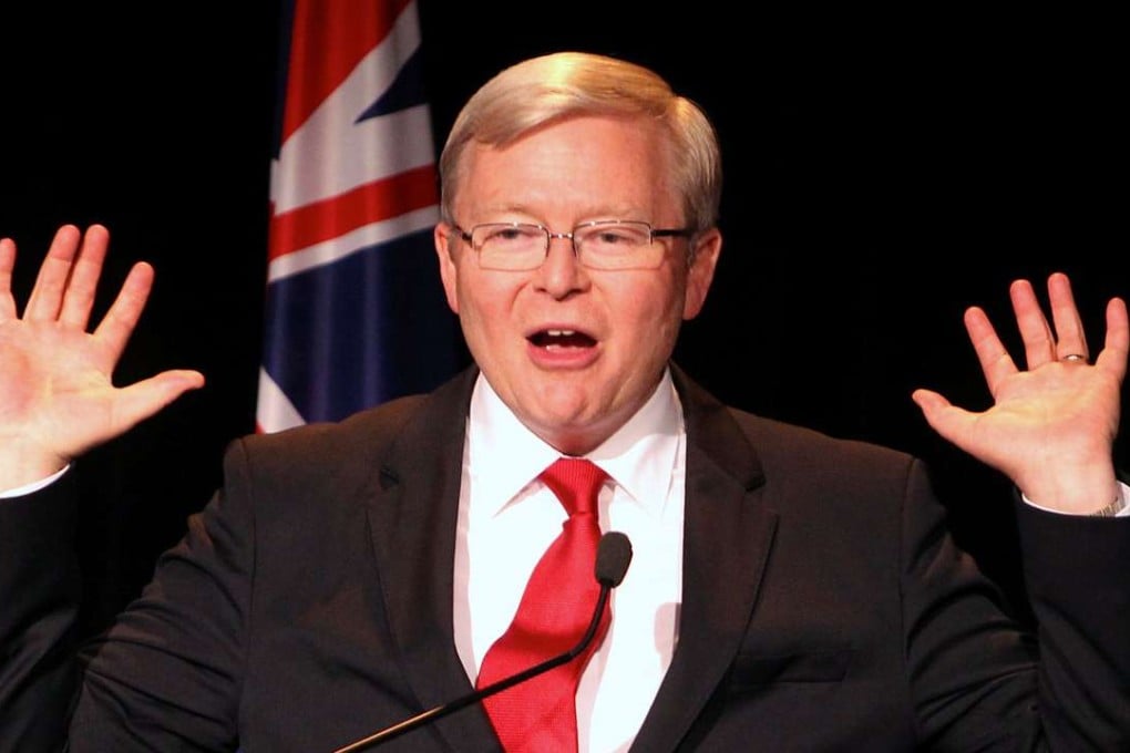 The Chinese-speaking Rudd, who is based in New York as head of the policy institute Asia Society, served as Labor prime minister from 2007 to 2010 and again in 2013. Photo: Reuters