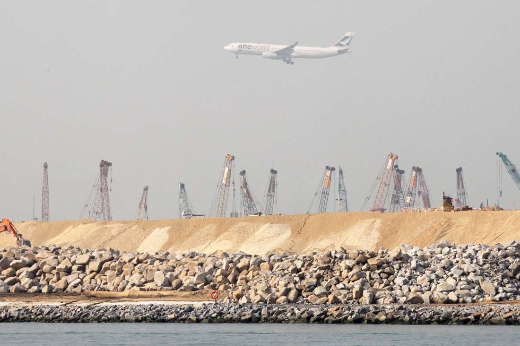 Reclamation works are seen at the construction site of the Hong Kong-Zhuhai-Macau bridge. Photo: Edward Wong