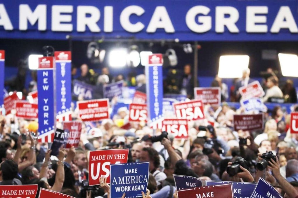 Delegates fill the floor during the second day session at the Republican National Convention in Cleveland, Ohio, on Tuesday. Photo: Reuters