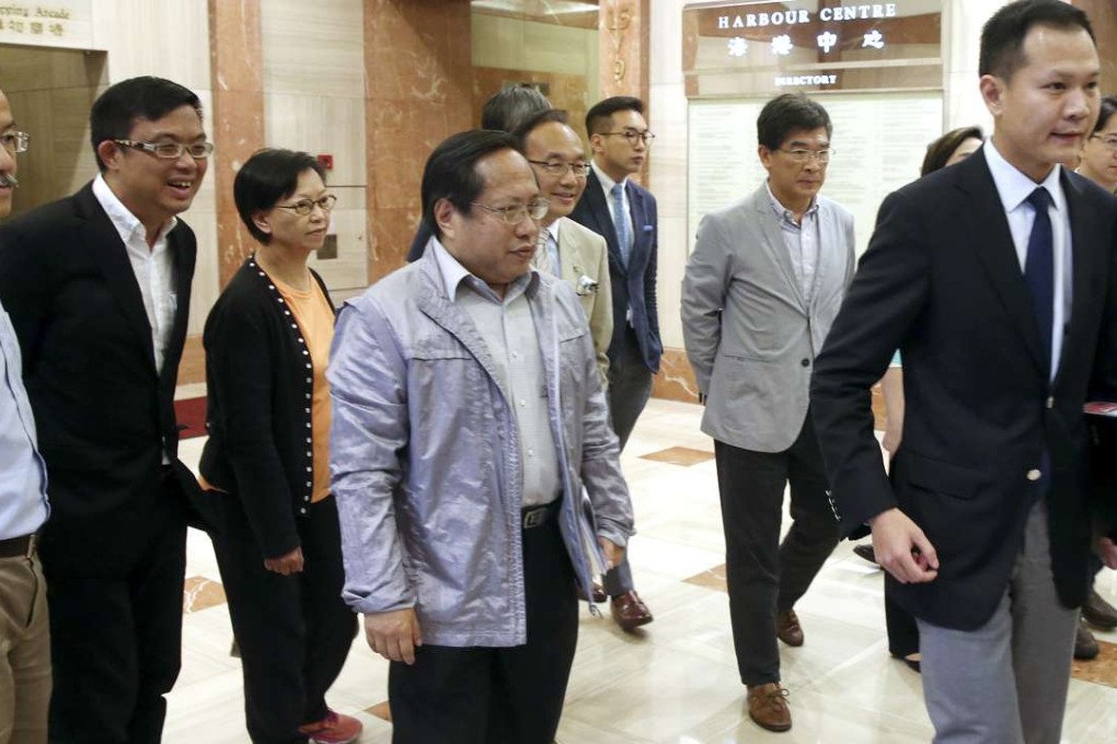 Pan-democrats head into their meeting with the chairman of the election watchdog. Photo: Sam Tsang