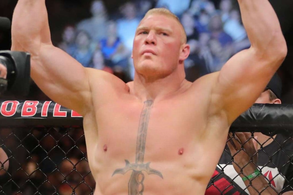 Brock Lesnar before his fight against Mark Hunt during the UFC 200 event. AFP